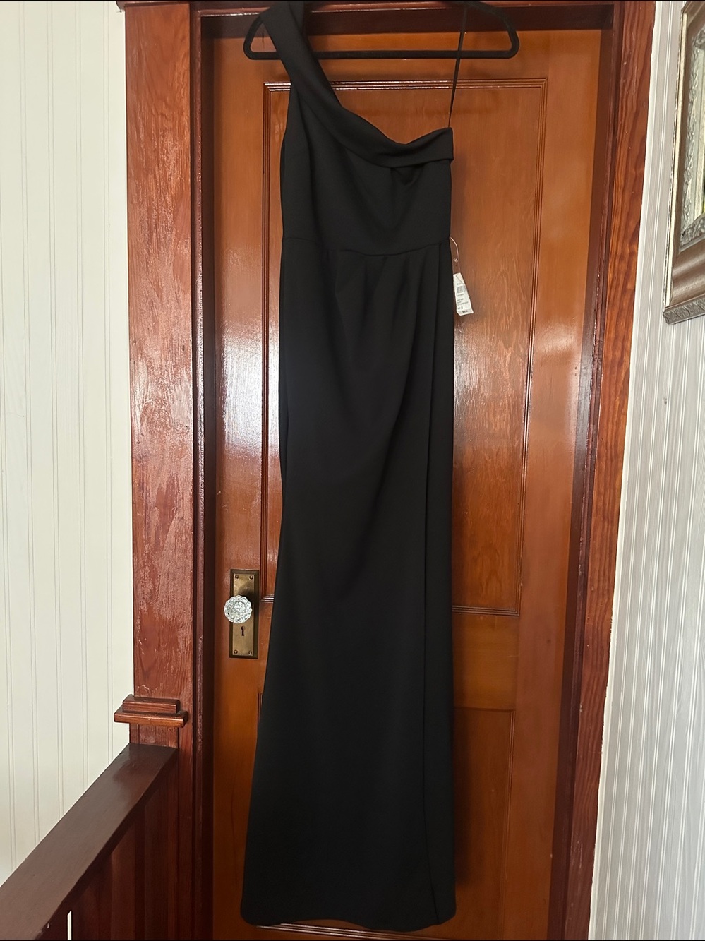 Windsor One-Shoulder Black Evening Dress